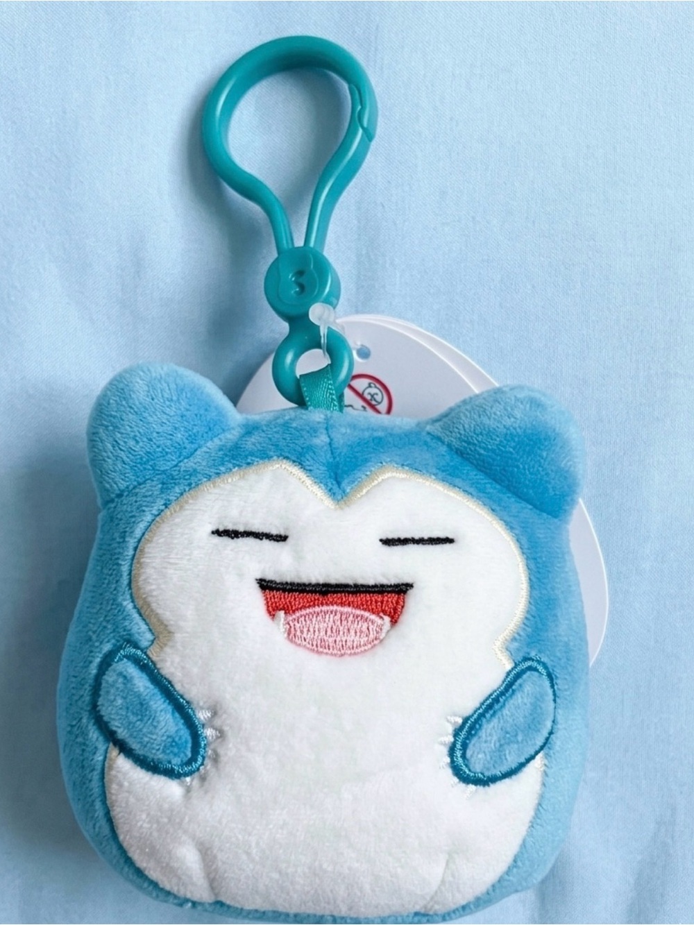 Blue Plush Small Snorlax Pokemon Clip-On Toy